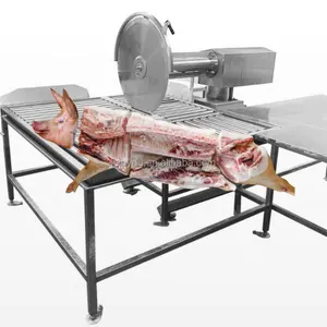 Descuento barato vertical 100M bimetálico metal cuchillas eléctricas máquina cortadora de carne congelada sierra de banda equipo de matanza