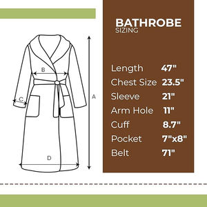 <strong>Ladies</strong> Queen Thick Terry 100% Cotton Unisex White Bathrobe Night <strong>Dressing</strong> <strong>Gown</strong> Bathrobes - Product Image 5