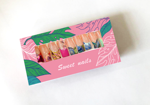 <span class=keywords><strong>Livraison</strong></span> en 7 jours Rose Marbre Luxe Presse sur Ongles Emballage LOGO Personnalisé Nail Art Fenêtre Boîte Magnétique pour Presse sur Ongles - Product Image 4