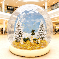 Globe de neige gonflable géant, décoration de maison à bulles de Noël, sphère de 3 m, imperméable, durable, décoration de Noël gonflable, Père Noël