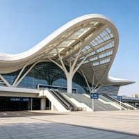 Edificios de Estructura de Acero Integrada, Centro de Transporte, Estación de Tren de Alta Velocidad, Edificios de Estructura de Acero de Forma Especial