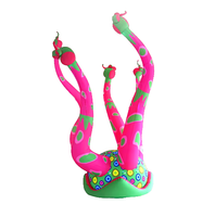 Décoration géante gonflable en forme de méduse, éclairage LED couleur, ventilateur intégré, batterie au lithium, étanche, résistante au soleil, durable