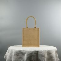 Vente en gros de sacs de mariage en lin naturel Emballage de jute 50kg Cadeau Shopping Toile Oignon Vieux Fourre-Tout Noir Plage Utilisé Toile de jute Sacs