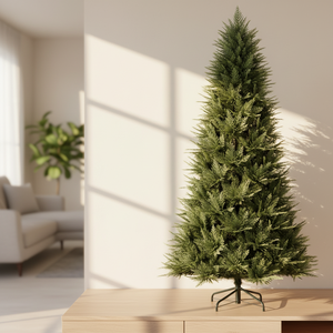 Nouvel Arbre de Noël Artificiel Personnalisable en Abriole Pré-Éclairé de Haute Qualité, 180 cm, avec 1200 Micro-Lumières LED à Piles - Product Image 2