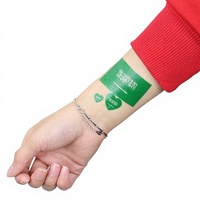 Autocollant de tatouage temporaire imperméable pour le visage, drapeau des supporters d'Argentine, pour événements sportifs et Jour national, idéal pour l'export.