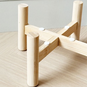 Gamelle pour <span class=keywords><strong>chat</strong></span> en acier inoxydable 304 de qualité supérieure avec support surélevé en bois massif, anti-déversement, inclinée, antidérapante, pour chien, écologique - Product Image 5