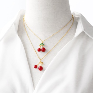 Per Amazon collana femminile transfrontaliera alla moda ciondolo ciliegia alla frutta ispirato al cristianesimo vendita calda per anniversari <span class=keywords><strong>Zir</strong></span> principale - Product Image 3