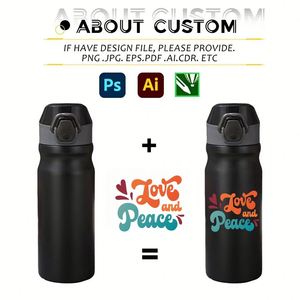 Vente flash - Tasse de 550 ml en acier inoxydable 304 à double paroi, bouteille d'eau isolée sous vide, logo personnalisé, gourde isotherme pour cadeau d'entreprise - Product Image 2