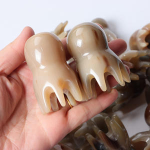 Venta al por mayor Premium Yak Cuerno Pulpo Peine Masaje facial Cuerno de buey Gua Sha Herramienta - Product Image 2