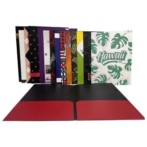 Archivador de papel negro para manualidades A4, cubierta de plástico transparente, estampado floral, carpetas portátiles surtidas