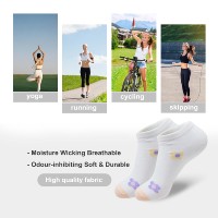 Chaussettes basses pour femmes avec logo personnalisé, respirantes, en maille fine, en coton, à fleurs mignonnes, pour un usage décontracté estival