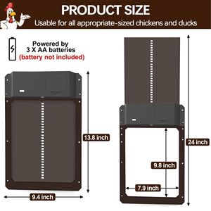 Ouvre-porte <span class=keywords><strong>automatique</strong></span> de <span class=keywords><strong>poulailler</strong></span> Détection intelligente de la lumière <span class=keywords><strong>Fermeture</strong></span> à bouton en plastique étanche Cages pour animaux de compagnie à piles Maisons - Product Image 5