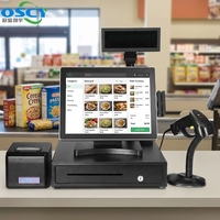 Panel PC Táctil Plano Industrial AU de 17 Pulgadas, Táctil Capacitivo de 10 Puntos, Win11, para Terminal POS de Supermercado y Comercio Minorista