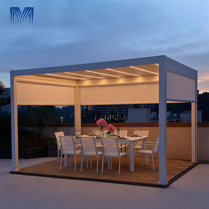 Жалюзи в ванну 3 м x 4 м, цена, профильные кронштейны для моторизованной беседки, умный тент, палатка, навес, биоклиматическая система, беседка, алюминиевая - Product Image 3