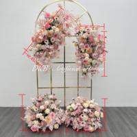 Boule de fleurs artificielles de luxe en soie, parfumée, faite à la main, centre de table Anthurium Rose Rouge Bourgogne, vente en gros d'usine