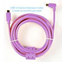 Kabel USB C ke Mini-B 5-Pin 16ft 5m Oranye Visibilitas Tinggi OEM Baru 2026