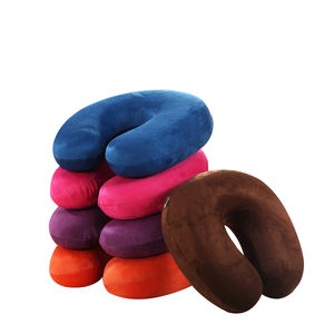 Hot Selling Customized Portable <b>U</b>-<b>Shaped</b> Knitted Memory Foam Travel <b>Pillow</b> for Airplane Use - Product Image 1