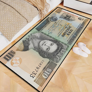 Alfombras de dólar estadounidense impresas en 3D personalizadas en diferentes colores con logotipo Alfombra de billete de 100 dólares Alfombra de área de dormitorio esponjosa - Product Image 3
