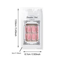Kit de 48 faux ongles et ongles d'orteil à presser, couleur rose nude, forme carrée, réutilisables, pour l'été