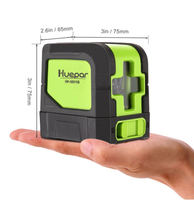 Niveau laser rotatif à lignes croisées HUEPAR auto-nivelant 9011G, OEM 2 faisceaux verts pour extérieur