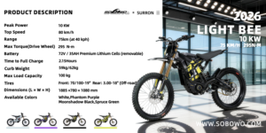 Entrega Rápida, Bicicleta Eléctrica Todoterreno 2026 Surron Light Bee X, 80 km/h, 75 km de Autonomía, 1885 mm Compacta, 100 kg de Carga, Ideal para Costas y Acantilados - Product Image 6