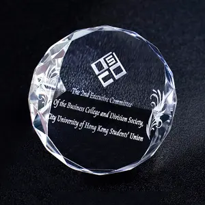 Novelty Design K9 Crystal Paperweight For Anniversary Souvenirs