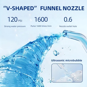 300ml IPX7 mini du lịch không khí điện flossers USB Pick răng Làm sạch điện Irrigator Miệng di động không dây nha khoa nước <span class=keywords><strong>Flosser</strong></span> - Product Image 5
