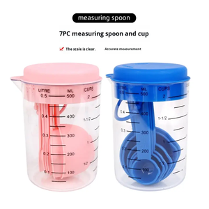 Neues Design 500 ml Graduiertes Plastik-Messset 7-teilig Löffel & Becher Küchen-Backhilfe - Product Image 3