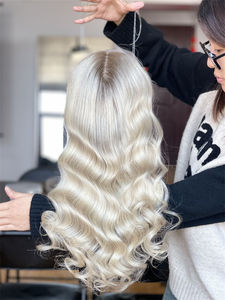 Suministro de encaje frontal, encaje completo, línea de cabello Natural, parte superior de cabello humano de seda, Rubio para cabello fino, sin pegamento, encaje transparente fuerte - Product Image 5