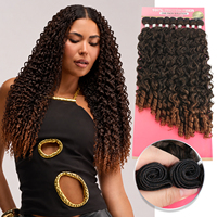 Extensions de cheveux Julianna Wholesale 9X 6X Bio Protein Organic Fiber Synthetic Packet Hair Jerry Curly Wave Burmese Curls Bundles