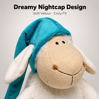 Ensemble de jouets en peluche rembourrés en coton PP doux avec accessoire de sommeil et boîte cadeau, en polyester, unisexe, à partir de 14 ans