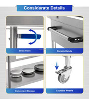 Meja Pemanas Makanan Listrik Stainless Steel 6 Pan untuk Buffet, Meja Bain Marie Listrik