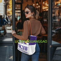 Sac fourre-tout personnalisé NCNW pour sororité, réutilisable, design de créateur, vente en gros, sac de shopping pour sororité, sac de week-end