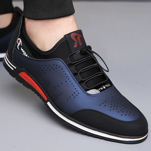 Zapatos Casuales Blancos para Hombre, Transpirables, con Suela Hueca, Suela de Goma de Tacón Bajo, Zapatillas de Moda de Verano - Product Image 4