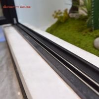 Portes coulissantes pliantes en aluminium à double coupure thermique Porte en verre trempé