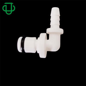 JU Collection PP Plastic Male Elbow <b>Quick</b> Connect Coupling 3.2-6.4mm White Rubber Hose <b>Connector</b> - Product Image 3