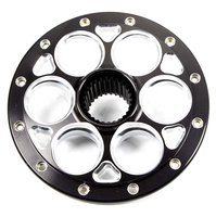 Centre de volant de course cannelé en aluminium anodisé noir personnalisé OEM Usinage CNC Pièces de course en acier inoxydable