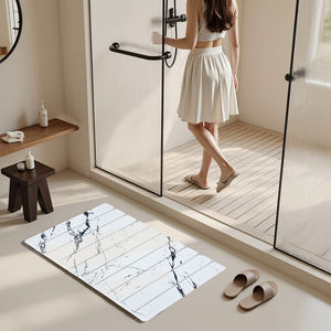 מותאם אישית נגד החלקה מהירה ייבוש אנטי-בקטריאלי מחצלת עיצוב פשוט מתקפל לחות תמיכה עבור חדר אמבטיה - Product Image 3