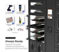 26 Bay IoT Cloud HTML5 Smart Equipment Storage Locker dengan RFID Check-in, Kabinet Aset Aman untuk Proyek Pabrik Perusahaan