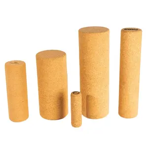 New Arrival High Density Cork Foam Roller Natural Material Private Label Logo Muscle Massage Cork Yoga Roller Body Fit
