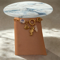 Bracelet Gaovo d'été en perles d'océan, en acier inoxydable, avec pendentifs coquillage et hippocampe, bijoux vintage tendance pour femme