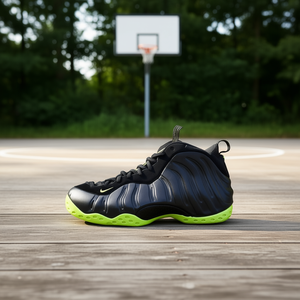 <span class=keywords><strong>Nike</strong></span> <span class=keywords><strong>Air</strong></span> Foamposite <span class=keywords><strong>One</strong></span> Black Volt Chaussures de basket-ball pour hommes, tige synthétique d'été, semelle extérieure en caoutchouc, semelle intermédiaire en EVA - Product Image 2
