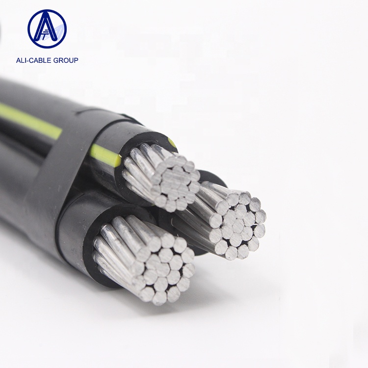 Мощная Производительность 2*2/0AWG + 1*2/0AW низковольтный алюминиевый дуплекс тройной кабель abc может быть накладным