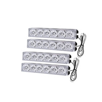 12-24V rouge bleu blanc jaune camion calandre de pare-chocs avant lumière LED voyant d'avertissement stroboscopique d'urgence avec télécommande