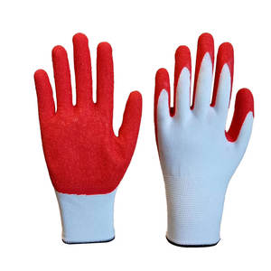 قفازات إنشاءات مقاومة للانزلاق وقوية بمشبك للبيع بالجملة من المصنع، قفازات عمل مطلية باللاتكس للتنميد والسلامة الصناعية - Product Image 5