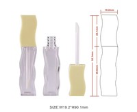 Vente en gros de tube de brillant à lèvres classique et magnifique conteneur d'emballage en forme de vague unique en plastique métallique design tubulaire pour rouge à lèvres