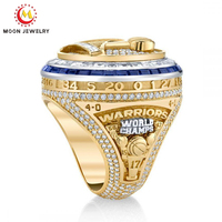 Anillo de Campeonato Personalizado 2026 con Zirconia Pavé Completa, Logotipo Animal 3D y Detalle Esmaltado para Ganadores de Ligas Universitarias