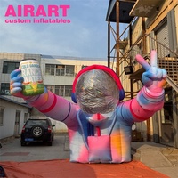 Astronaute gonflable accrocheur avec signe de paix – Décoration et mascotte qui se démarquent pour tout événement