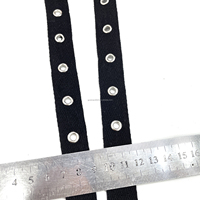 Ruban de garniture en tissu avec œillets métalliques de 2 cm, sur mesure, en gros, pour vêtements