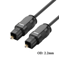 Câble audio numérique optique SPDIF Toslink M/M plaqué or de haute qualité, noyau en cuivre pur pour home cinéma DVD/ordinateur
